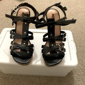 Soda Brown and black wedges.